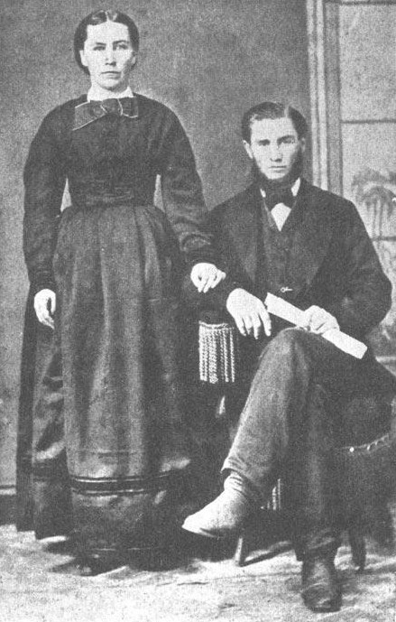Daniel Sydney Warner con Ann Kerr, sua prima moglie (1867-1872).