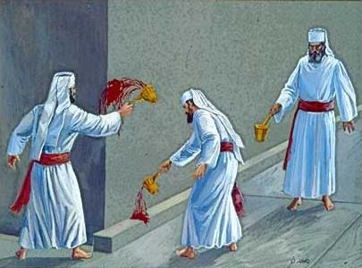 Il sacerdote che doveva raccoglierne il sangue e spanderlo sull’altare